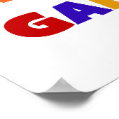 世界のベスト米国東部標準時刻Gammie明るい色のギフト ポスター (角)