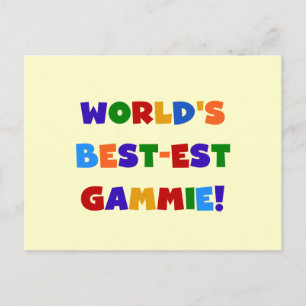 世界のベスト米国東部標準時刻Gammie明るい色のギフト ポストカード