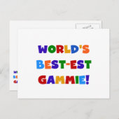 世界のベスト米国東部標準時刻Gammie明るい色のギフト ポストカード (正面/裏面)