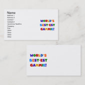 世界のベスト米国東部標準時刻Gammie明るい色のギフト 名刺 (正面/裏面)