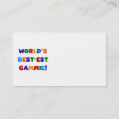 世界のベスト米国東部標準時刻Gammie明るい色のギフト 名刺 (裏面)