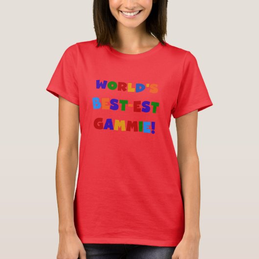 世界のベスト米国東部標準時刻Gammie明るい色のギフト Tシャツ (正面)