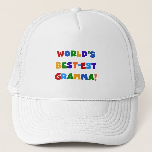 世界のベスト米国東部標準時刻Grammaの明るい色 キャップ (正面)