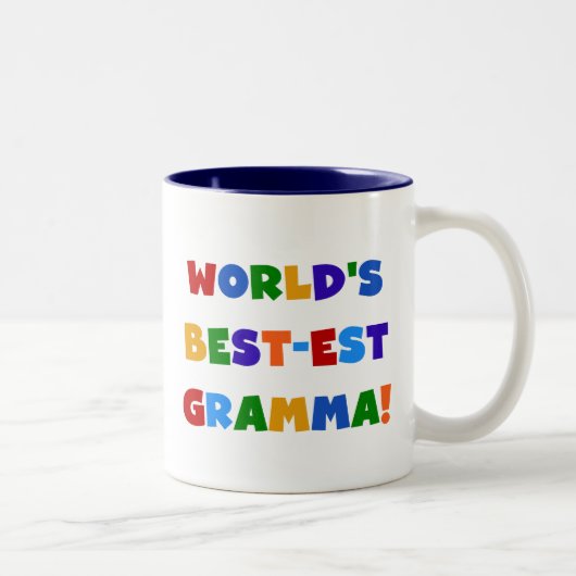 世界のベスト米国東部標準時刻Grammaの明るい色 ツートーンマグカップ (右)
