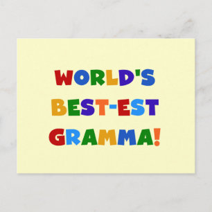 世界のベスト米国東部標準時刻Grammaの明るい色 ポストカード
