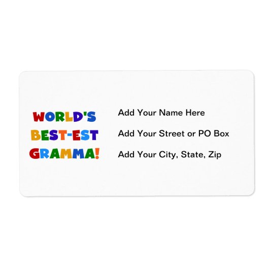 世界のベスト米国東部標準時刻Grammaの明るい色 ラベル (正面)