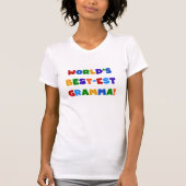 世界のベスト米国東部標準時刻Grammaの明るい色 Tシャツ (正面)