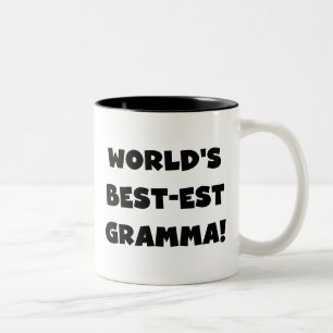 世界のベスト米国東部標準時刻Grammaの黒か白 ツートーンマグカップ