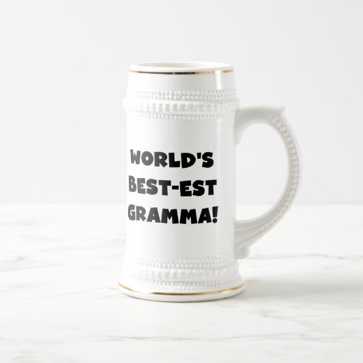世界のベスト米国東部標準時刻Grammaの黒か白 ビールジョッキ (右)