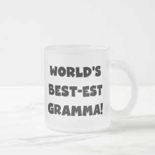 世界のベスト米国東部標準時刻Grammaの黒か白 フロストグラスマグカップ