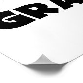 世界のベスト米国東部標準時刻Grammaの黒か白 ポスター (角)