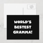 世界のベスト米国東部標準時刻Grammaの黒か白 ポストカード (正面/裏面)