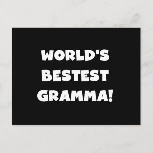 世界のベスト米国東部標準時刻Grammaの黒か白 ポストカード