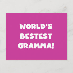 世界のベスト米国東部標準時刻Grammaの黒か白 ポストカード