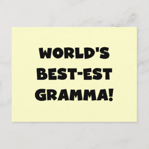 世界のベスト米国東部標準時刻Grammaの黒か白 ポストカード