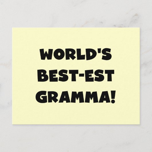 世界のベスト米国東部標準時刻Grammaの黒か白 ポストカード (正面)