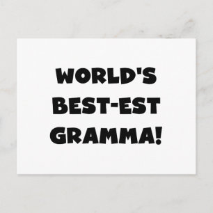 世界のベスト米国東部標準時刻Grammaの黒か白 ポストカード