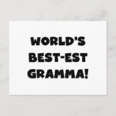 世界のベスト米国東部標準時刻Grammaの黒か白 ポストカード (正面)