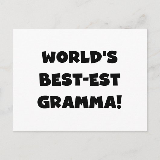 世界のベスト米国東部標準時刻Grammaの黒か白 ポストカード (正面)