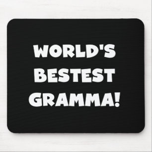 世界のベスト米国東部標準時刻Grammaの黒か白 マウスパッド