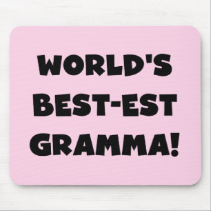 世界のベスト米国東部標準時刻Grammaの黒か白 マウスパッド