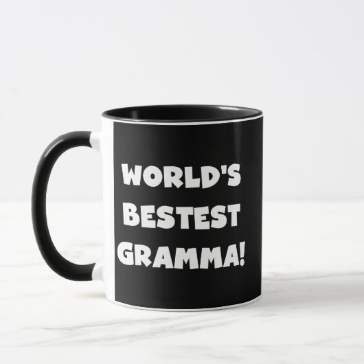 世界のベスト米国東部標準時刻Grammaの黒か白 マグカップ (左)