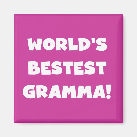 世界のベスト米国東部標準時刻Grammaの黒か白 マグネット (正面)