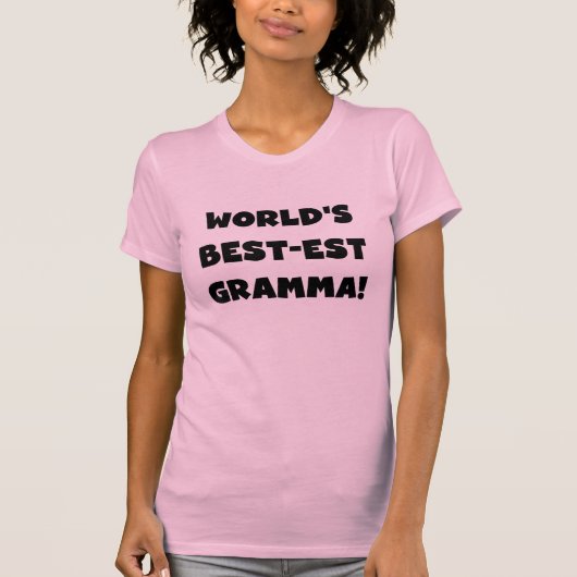 世界のベスト米国東部標準時刻Grammaの黒か白 Tシャツ (正面)