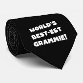 世界のベスト米国東部標準時刻Grammieの白いTシャツおよびギフト ネクタイ (ロール)