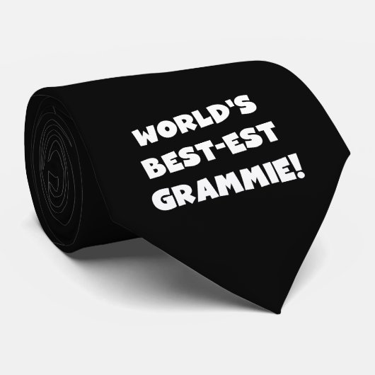 世界のベスト米国東部標準時刻Grammieの白いTシャツおよびギフト ネクタイ (ロール)