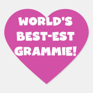 世界のベスト米国東部標準時刻Grammieの白いTシャツおよびギフト ハートシール