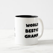世界のベスト米国東部標準時刻Grammieの黒くか白いギフト ツートーンマグカップ (正面右)