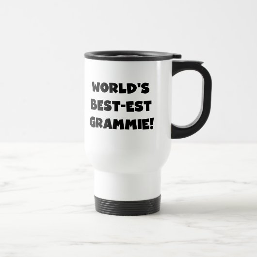 世界のベスト米国東部標準時刻Grammieの黒くか白いギフト トラベルマグ (右)