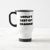 世界のベスト米国東部標準時刻Grammieの黒くか白いギフト トラベルマグ (左)