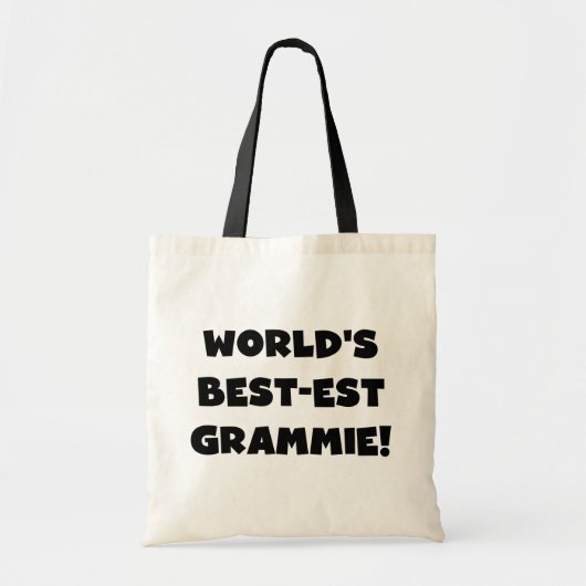 世界のベスト米国東部標準時刻Grammieの黒くか白いギフト トートバッグ (正面)
