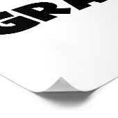 世界のベスト米国東部標準時刻Grammieの黒くか白いギフト ポスター (角)