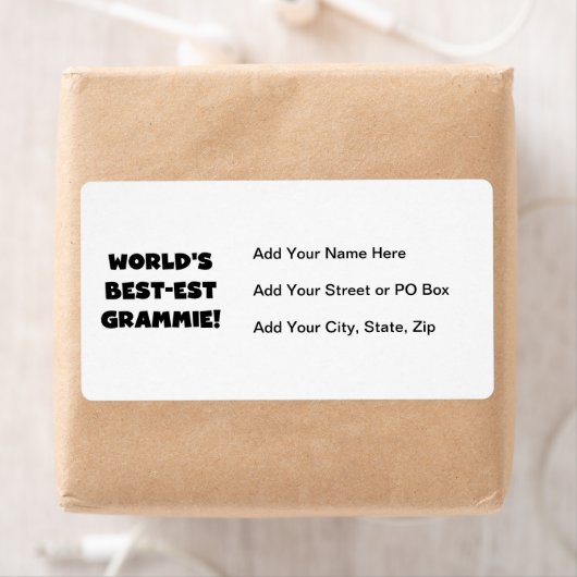 世界のベスト米国東部標準時刻Grammieの黒くか白いギフト ラベル (インサイチュ)