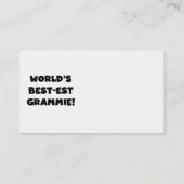 世界のベスト米国東部標準時刻Grammieの黒くか白いギフト 名刺 (裏面)