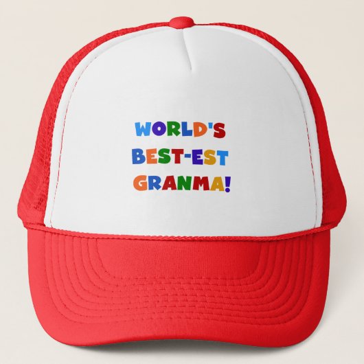 世界のベスト米国東部標準時刻Granmaの明るい色 キャップ (正面)