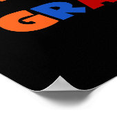 世界のベスト米国東部標準時刻Granmaの明るい色 ポスター (角)