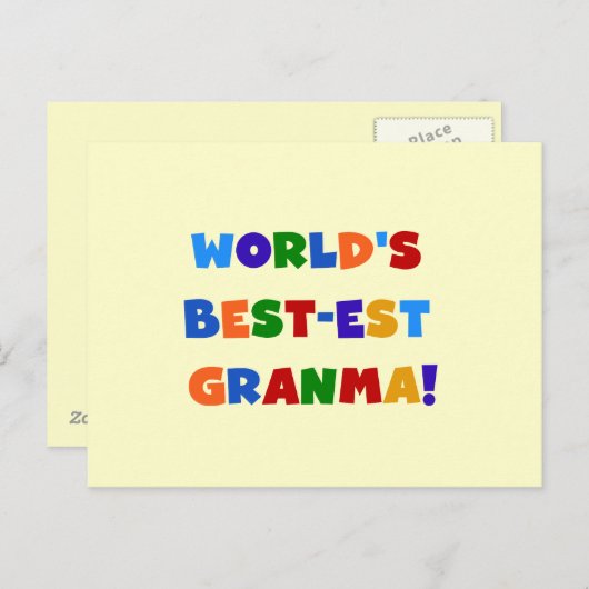 世界のベスト米国東部標準時刻Granmaの明るい色 ポストカード (正面/裏面)