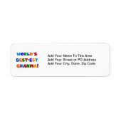 世界のベスト米国東部標準時刻Granmaの明るい色 ラベル (正面)