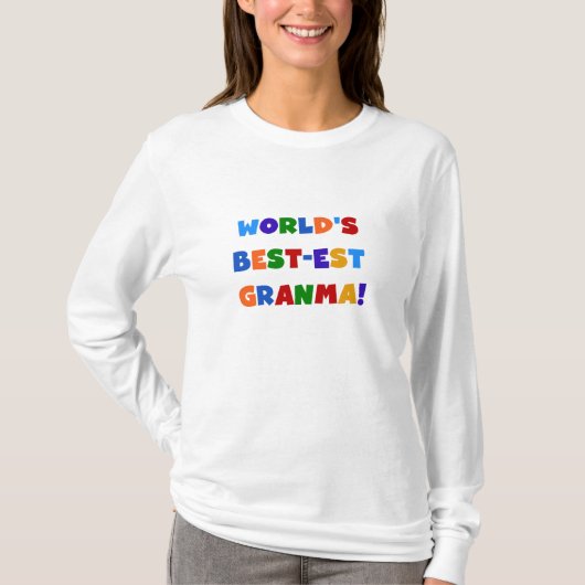 世界のベスト米国東部標準時刻Granmaの明るい色 Tシャツ (正面)