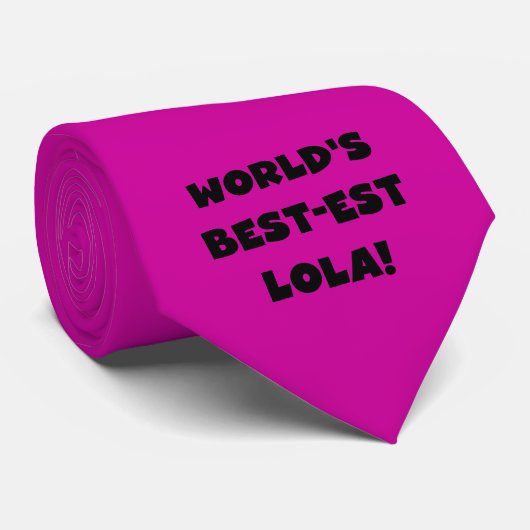 世界のベスト米国東部標準時刻Lolaの白黒Tシャツのギフト ネクタイ (ロール)