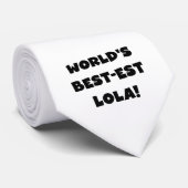 世界のベスト米国東部標準時刻Lolaの白黒Tシャツのギフト ネクタイ (ロール)