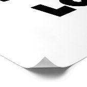 世界のベスト米国東部標準時刻Lolaの白黒Tシャツのギフト ポスター (角)