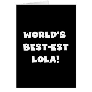 世界のベスト米国東部標準時刻Lolaの白黒Tシャツ