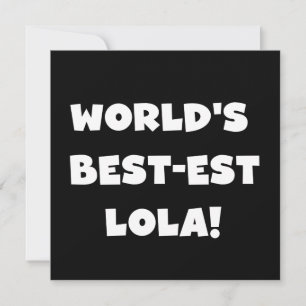世界のベスト米国東部標準時刻Lolaの白黒Tシャツ