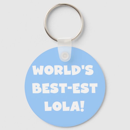 世界のベスト米国東部標準時刻Lolaの白黒Tシャツ キーホルダー (正面)