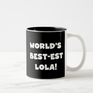 世界のベスト米国東部標準時刻Lolaの白黒Tシャツ ツートーンマグカップ